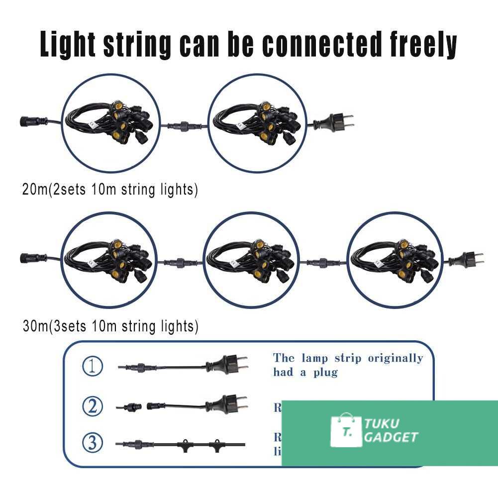 Foroureyes Soket Lampu Hias Dekorasi Lamp Holder E27 20 Socket 10M PnP - FS050