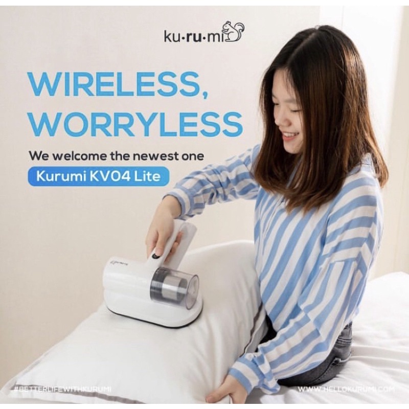 Kurumi KV04 Lite Cordless Vacuum Cleaner / Vacuum Cleaner kasur dan sofa