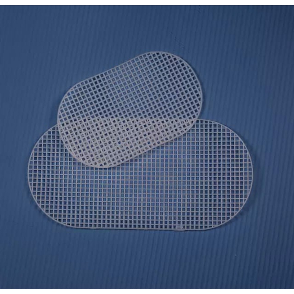 DIY Tas Canvas Plastik - Jaring canvas oval