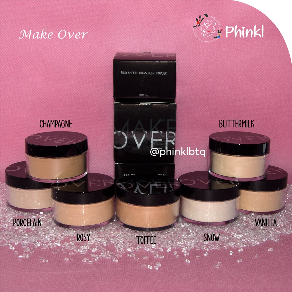 `ღ´ PHINKL `ღ´ Make Over Silky Smooth Translucent Powder bedak tabur multifungsi