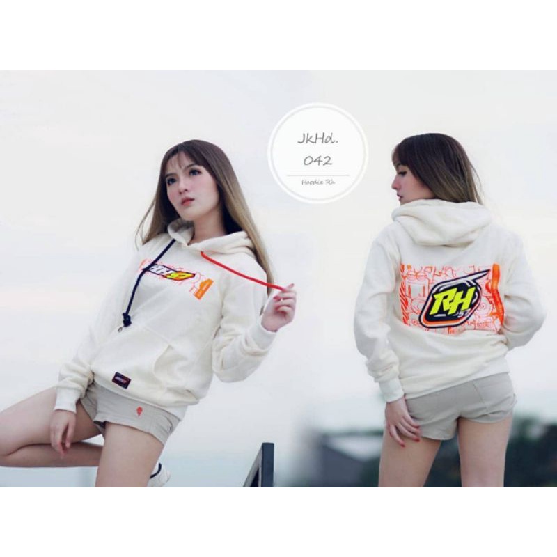 Sweater Hoodie Racing RH57 White