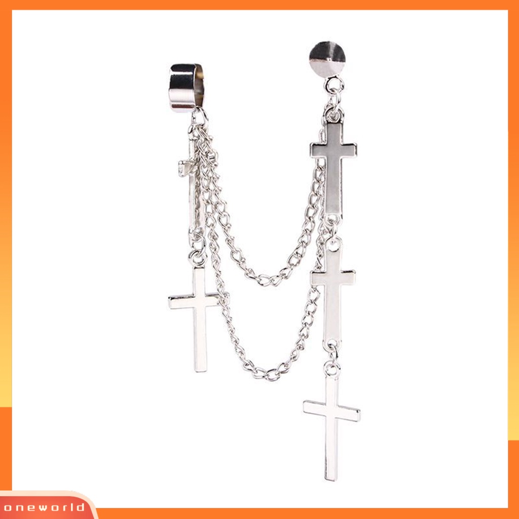 [WONE] Anting Jumbai Desain Bahan Alloy Tahan Lama Gaya Punk Tanpa Lubang Telinga Anting Untuk Wisuda