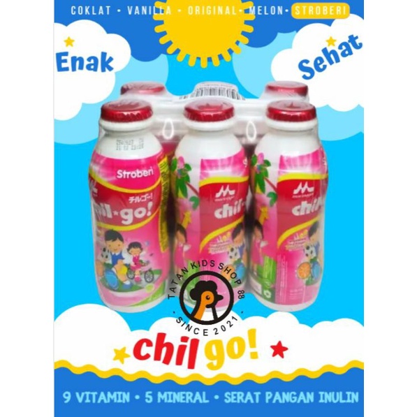 

BgKr Morinaga Chil Go UHT Isi 6 Botol Coklat Strawbery Vanila Melon