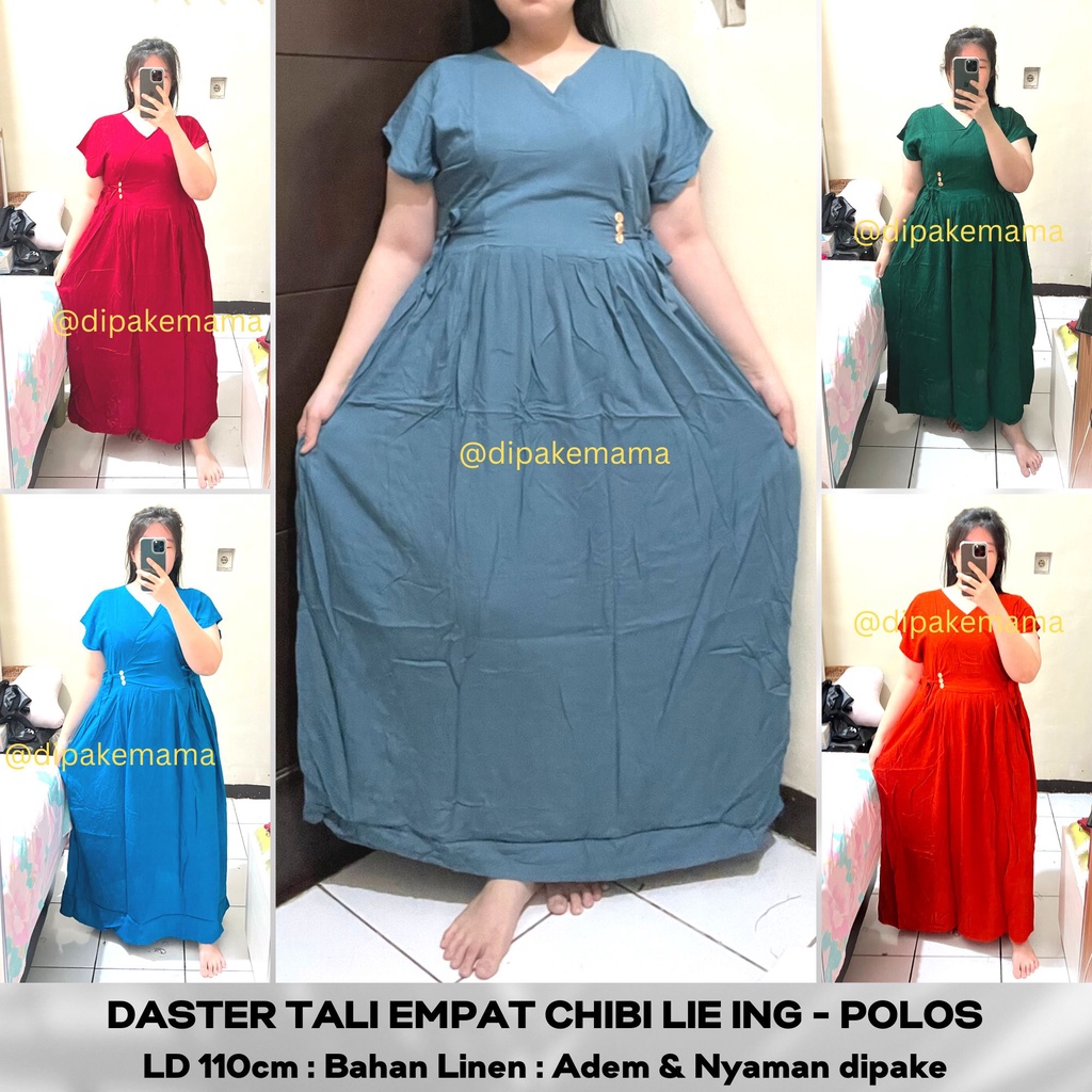 DASTER LIE ING CHIBI TALI EMPAT POLOS DASTER KEKINIAN DASTER IBU WANITA TERLARIS BATIK