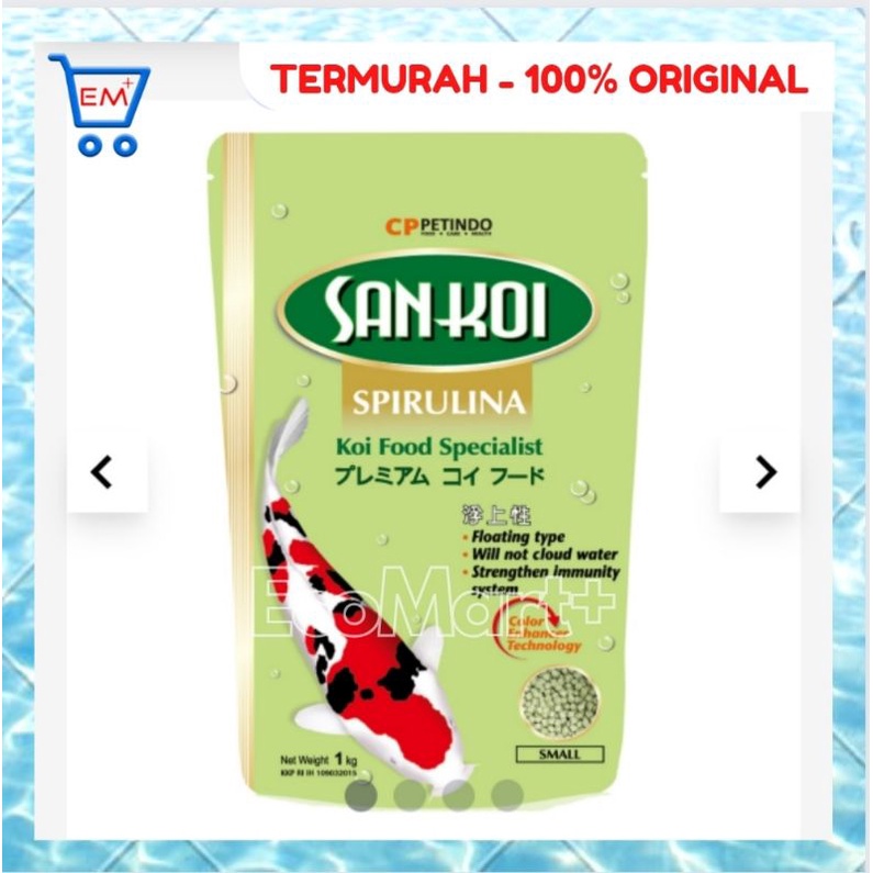 San Koi Pakan Ikan Koi - Fish Food Spirulina 1 kg