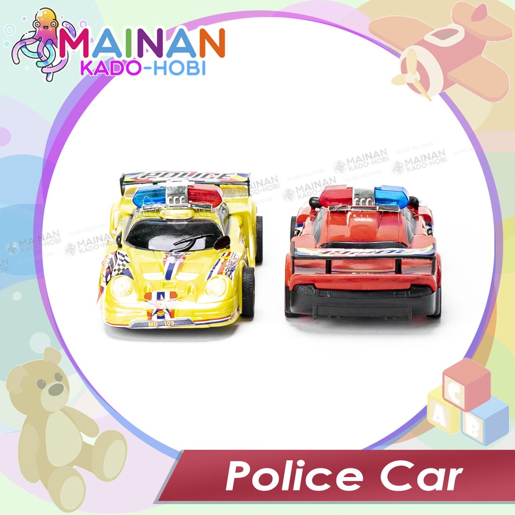 MAINAN ANAK MINIATUR DIECAST POLICE CAR MOBIL POLISI