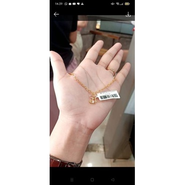 kalung liontin emas 375%