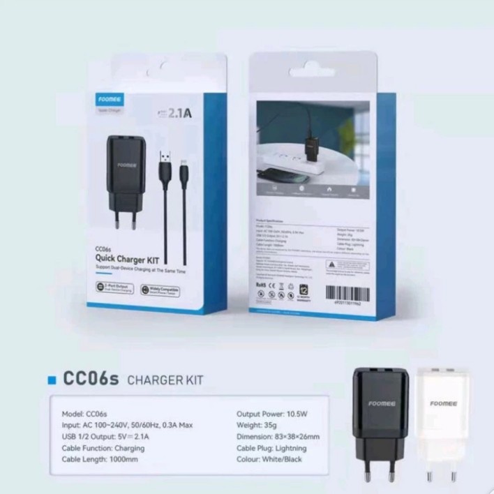 Travel Charger Foomee Quick Charger CC06s