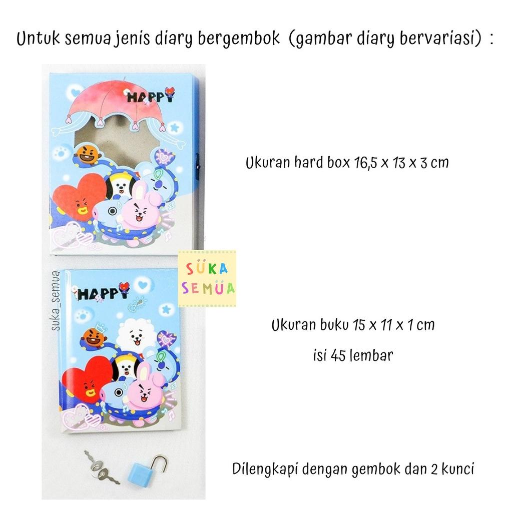 

[G-2&E ☛) Buku Diary WBB WE BARE BEARS BEAR dalam box + gembok // Note Book Notebook Buku Catatan Harian Hardbox Tebal Dengan Kunci Gembok Murah Lucu Imut Bagus Karakter Icon MIniso - warna pink biru ungu - COD ( Bandung ) langsung kirim