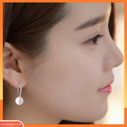 [WONE] Wanita's Elegan Mutiara Imitasi Menjuntai Eardrop Ear Hoop Earrings Perhiasan Pesona