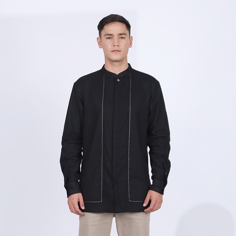 {FamilyStore} Shafira – Orion Menswear  Baju Koko  Atasan Muslim Pria - Khaki M Berkualitas