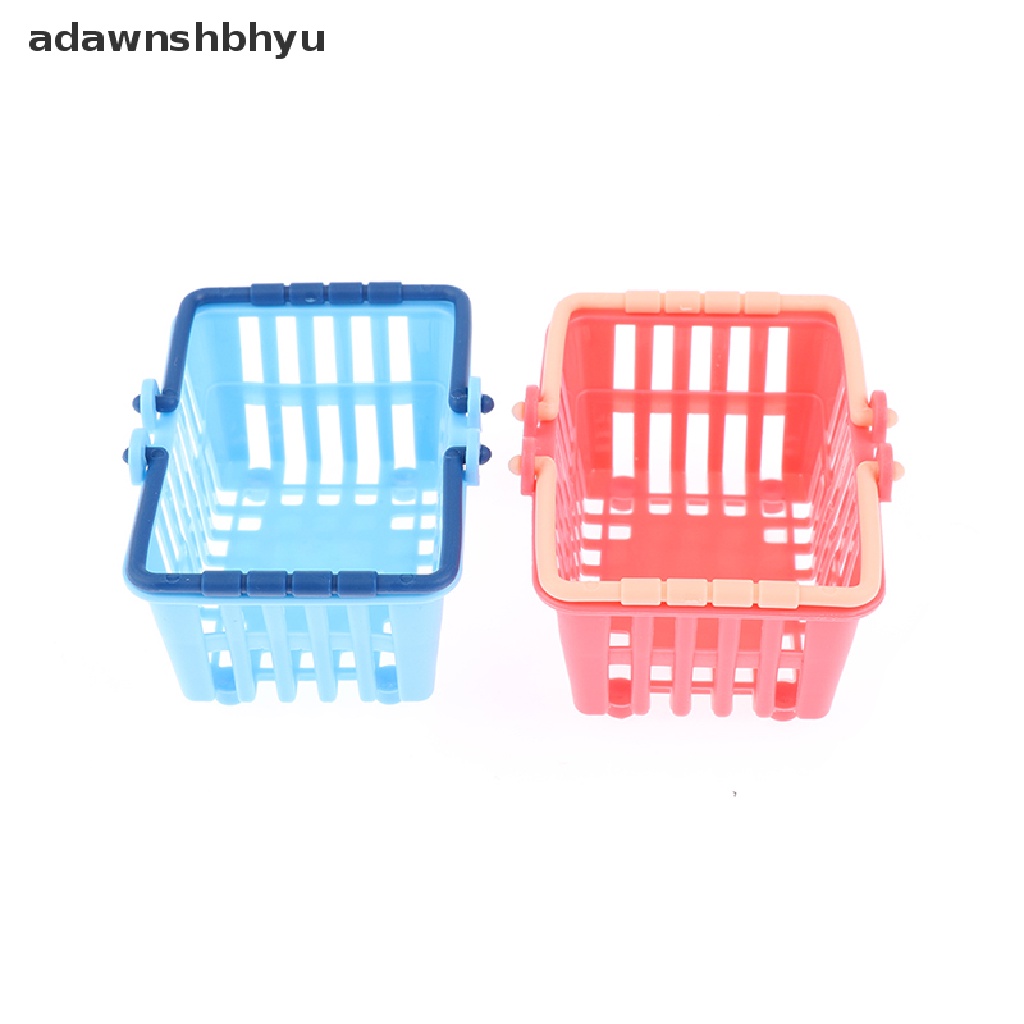 Adawnshbhyu Keranjang Belanja Mainan Anak Mini Supermarket Shopping Hand Basket Model Rumah Boneka ID