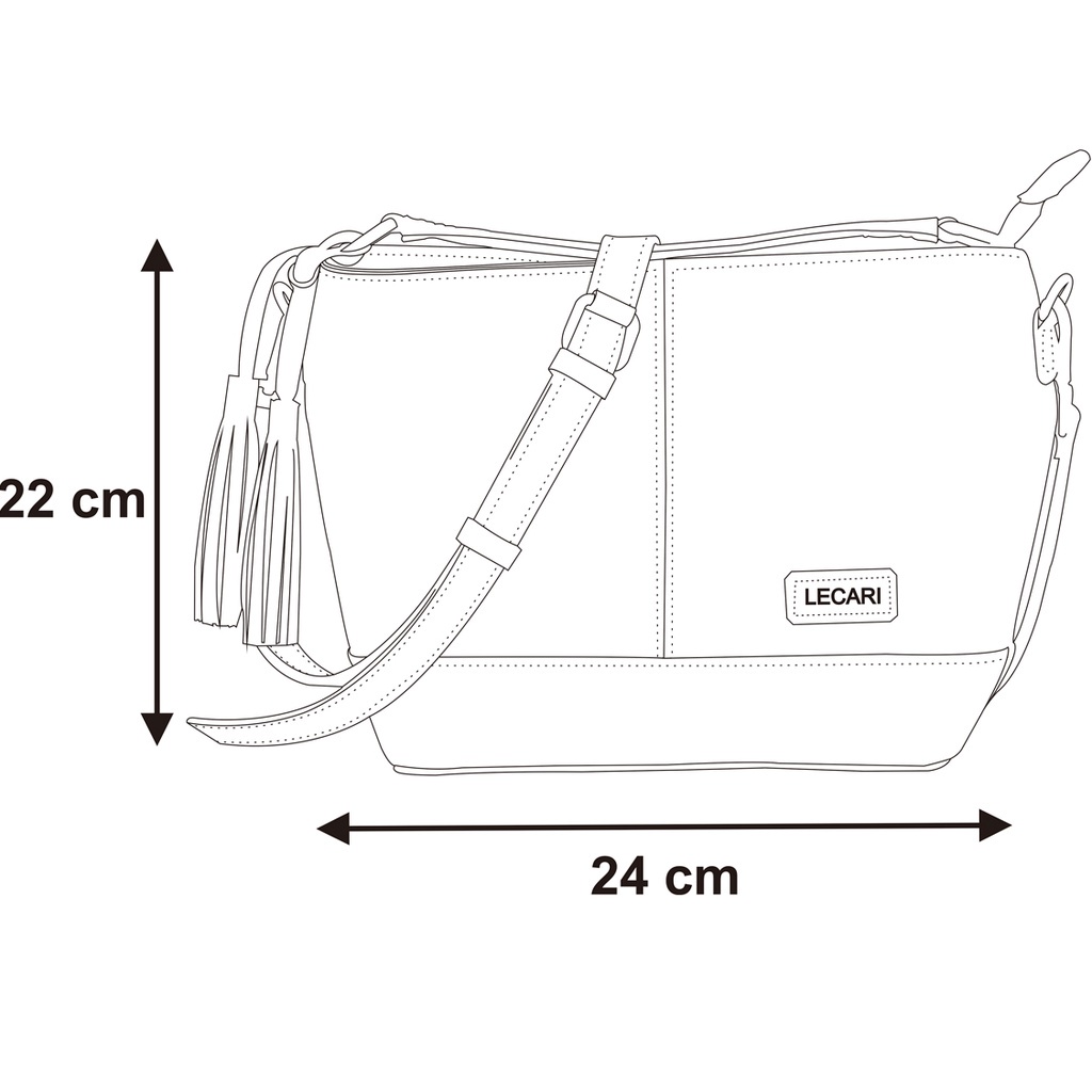 Lecari Viola Tas wanita Selempang Kulit Asli
