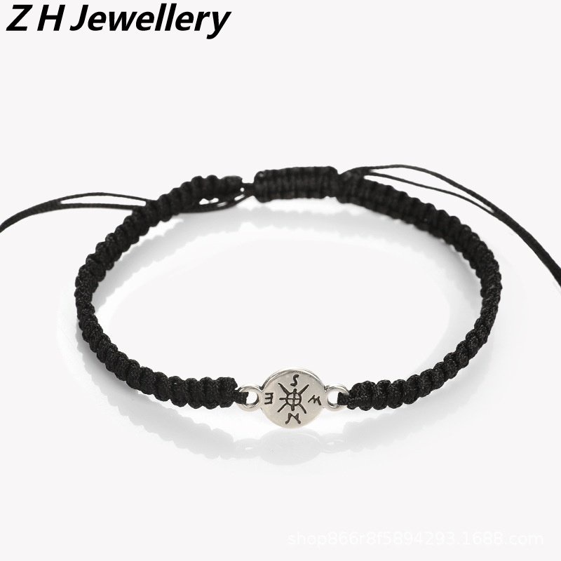 [Z H Jewelry] Gelang Kompas Kulit Pecinta Fashion Pria Dan Wanita/Aksesoris Perhiasan Pesta 17CM~21CM