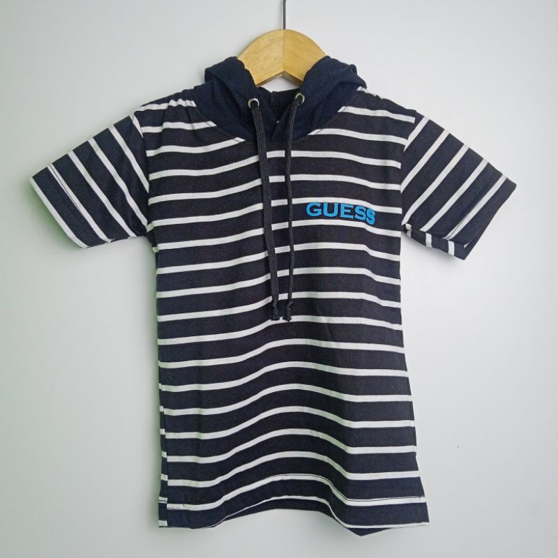 Kaos Anak Cowok Hoodie Lengan Pendek Guess 1-8 Tahun
