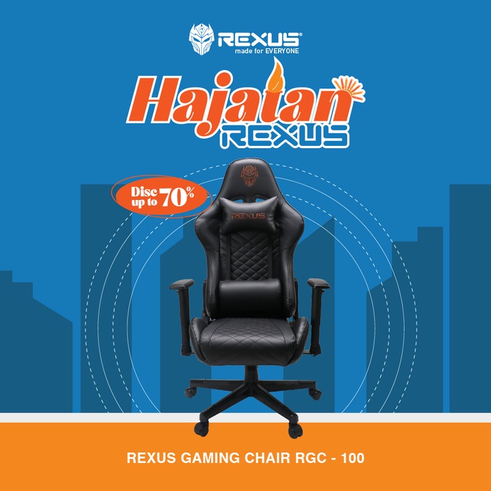 Kursi Rexus Rgc100 / Rgc-100 Gaming Chair - Kursi Gaming Rexus Rgc100