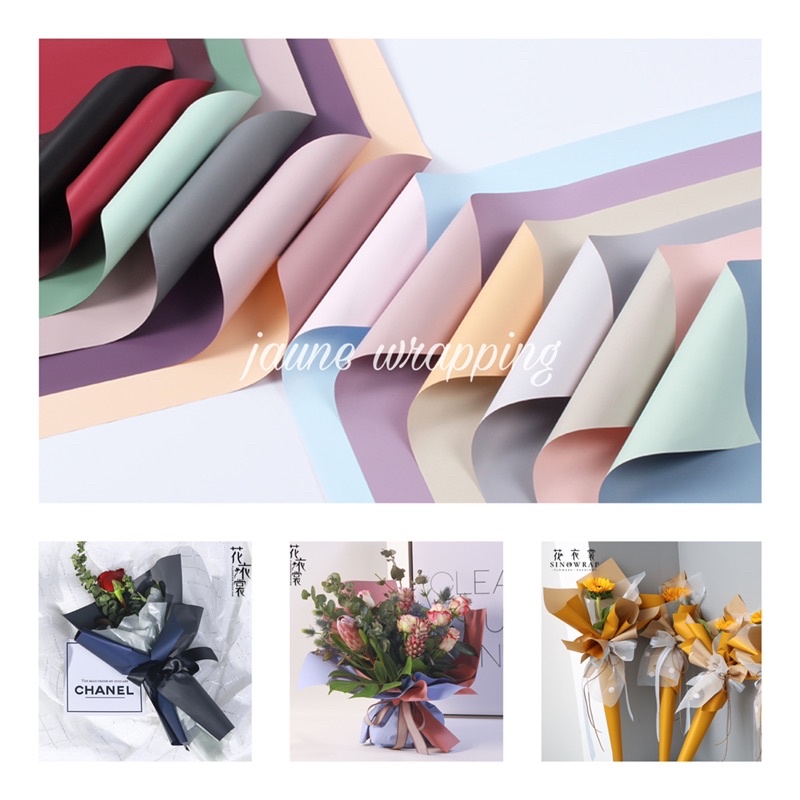 

[1PAK/20LEMBAR] JFF Kertas Buket Bunga Bi Color / Flower Wrapping Paper Cellophane