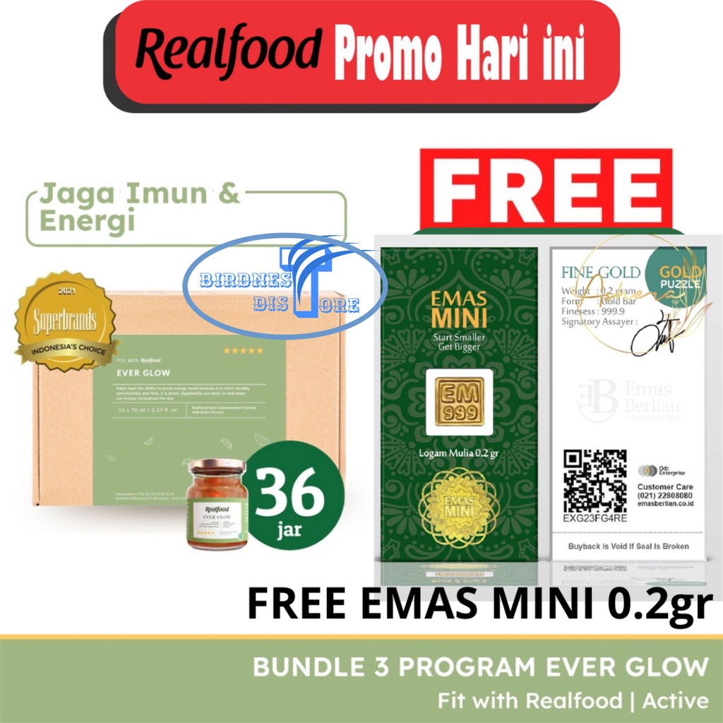 

Realfood Bundle Ever Glow Free Sesuai Promo Katalog ( Minuman sarang walet )