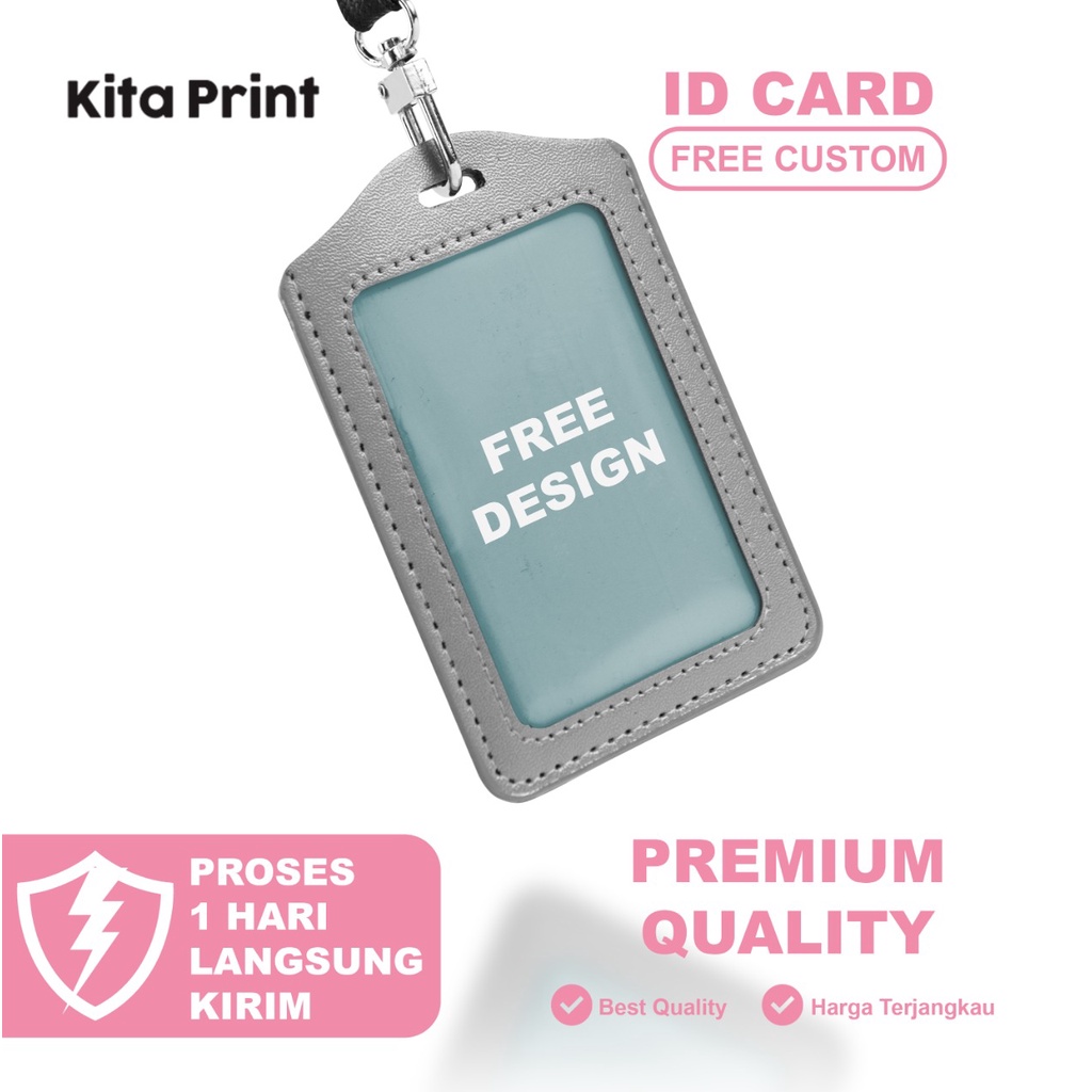 

Name Tag Id Card Custom Kartu Tali Lanyard Custom Kartu Pengenal NameTag Custom Premium Satu Paket