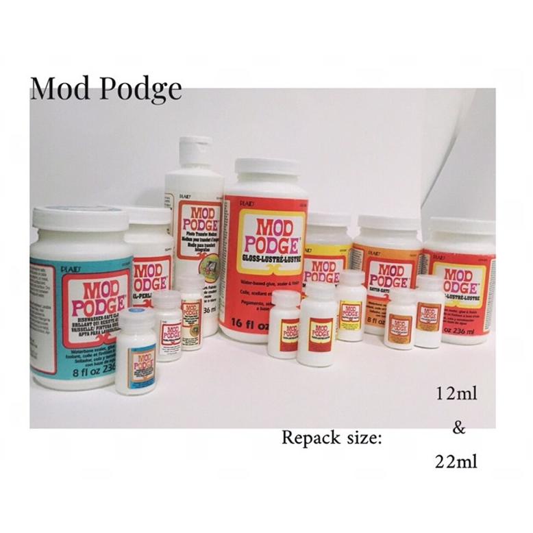 

BISA COD Mod Podge Gloss & Modpodge Matte tester ( repack ) varnish gloss glossy varnish clay decoupage glue