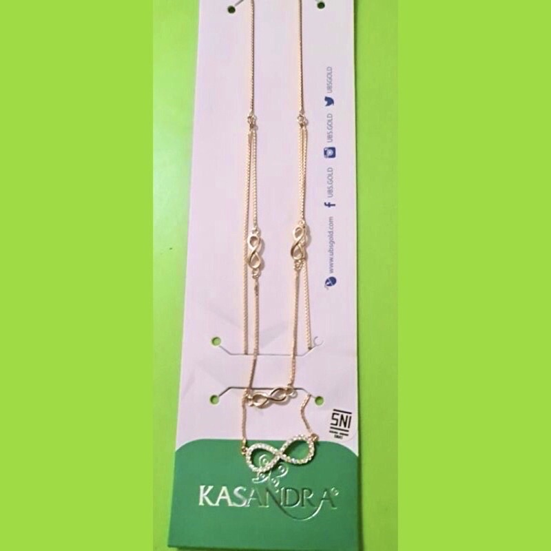 Kalung Infinity Mata 2 Layer UBS 8k rantai italy