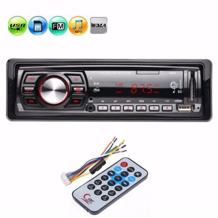 Audio Player Mobil 12V 1Din FM Receiver AUX Mp3 USB SD Slot CDX-GT1044