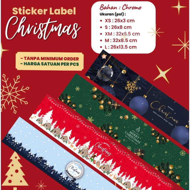 

Stiker Label Natal Toples Hampers Sticker Merry Christmas by Soogan
