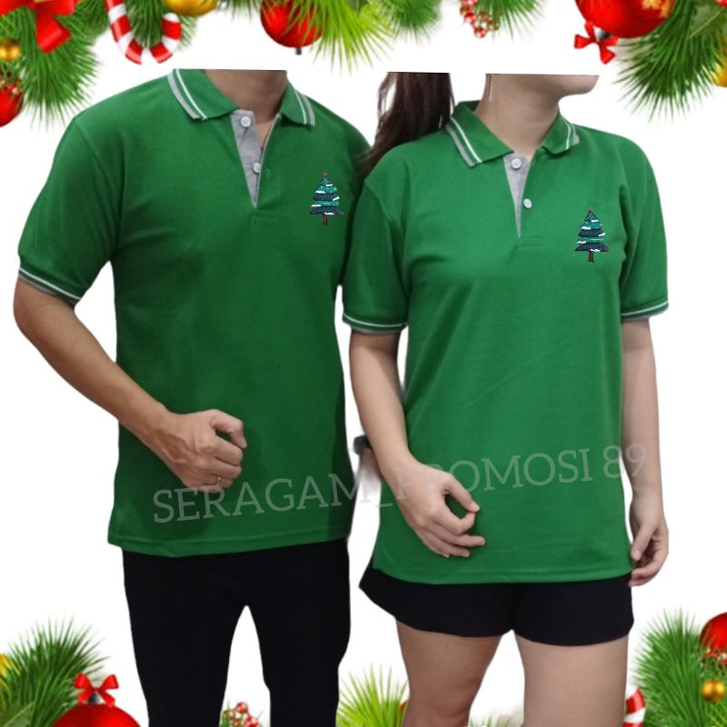 KAOS NATAL DEWASA SABLON S M L XL XXL / KAOS KERAH NATAL KELUARGA / POLO SHIRT MERRY CHRISTMAS / KAOS NATALAN PRIA DEWASA / KAOS NATAL MOTIF POHON CEMARA / KAOS SERAGAM NATALAN / KAOS NATAL BISA COD / KAOS NATAL GRATIS ONGKIR