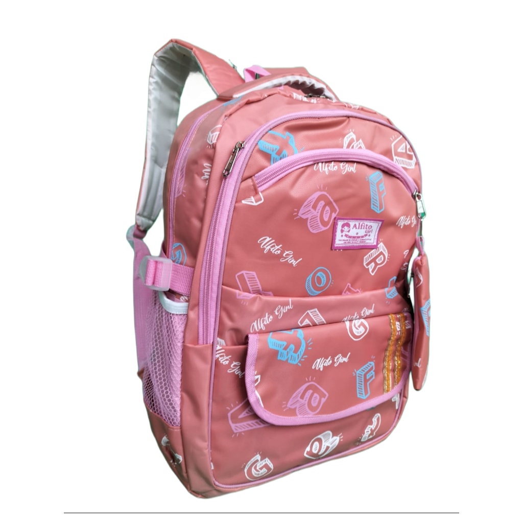 Alfito Girl Tas Ransel Wanita Backpack Laptop 15 inch Warna Jumbo