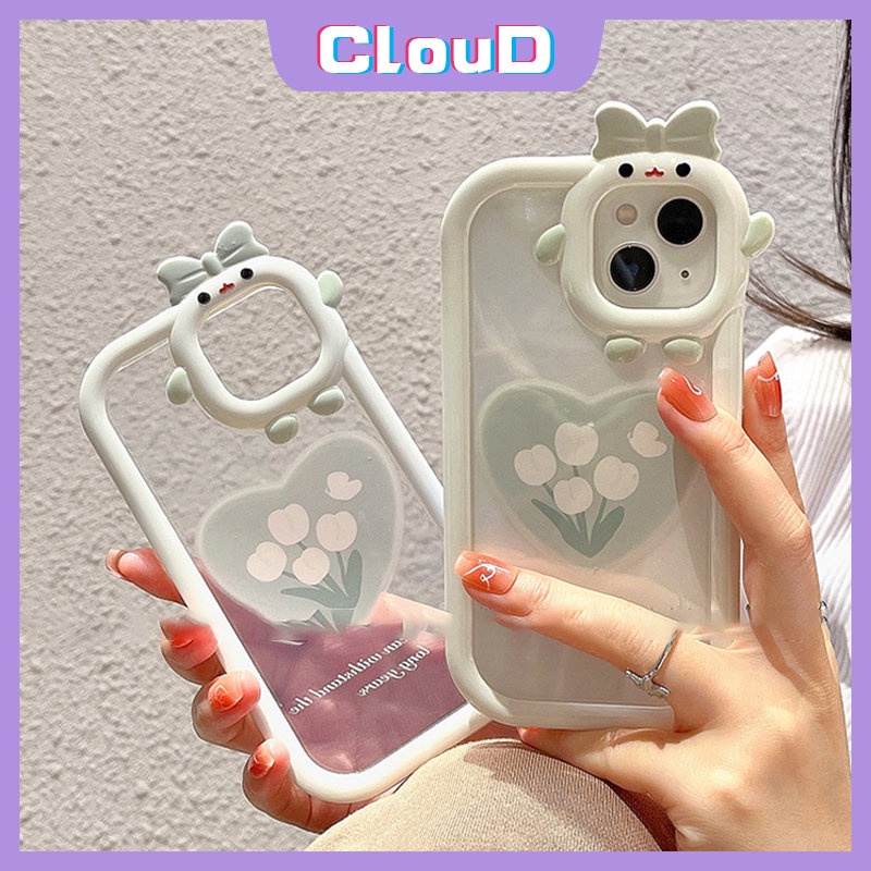 Soft Case Tpu Motif Hati / Bunga / Monster 3D Untuk iPhone 11 Pro Max 6 7 8 6s 14 Plus X XR XS Max SE 2020