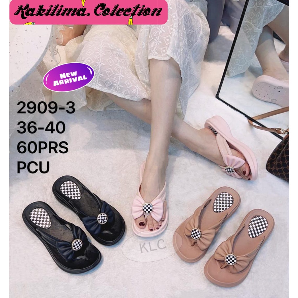 sandal jelly wanita jepit tebal wedges perempuan balance 2902-3