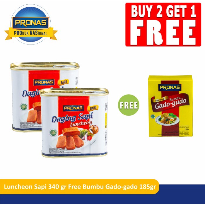 

(Special Sale Luncheon Sapi 340 G (2Pcs Free Gado-Gado 185 G (1Pcs Tx0150