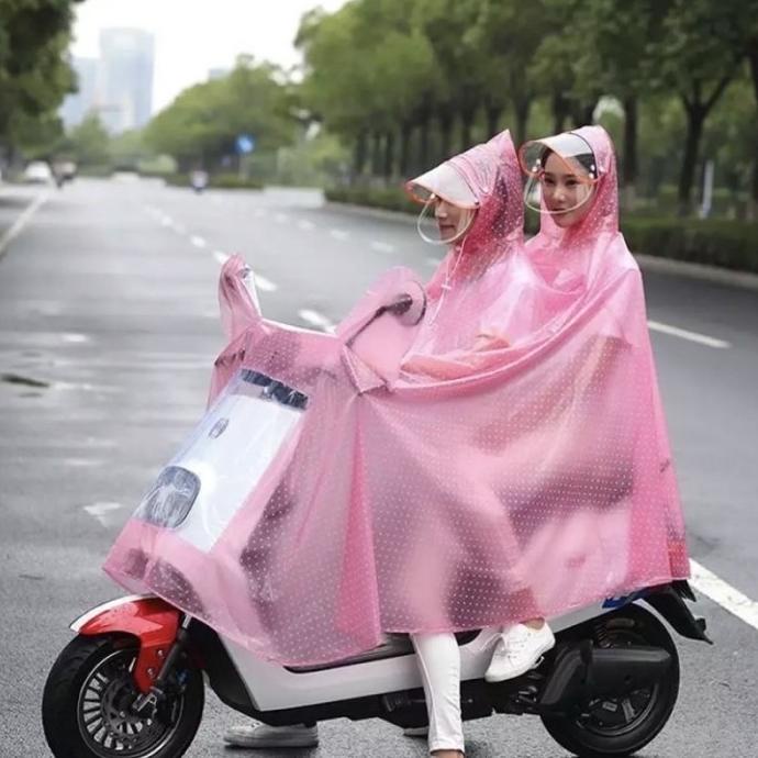 Jas Hujan Pomco 2 Kepala Bonceng Full Body - Jas Hujan Motor Dewasa