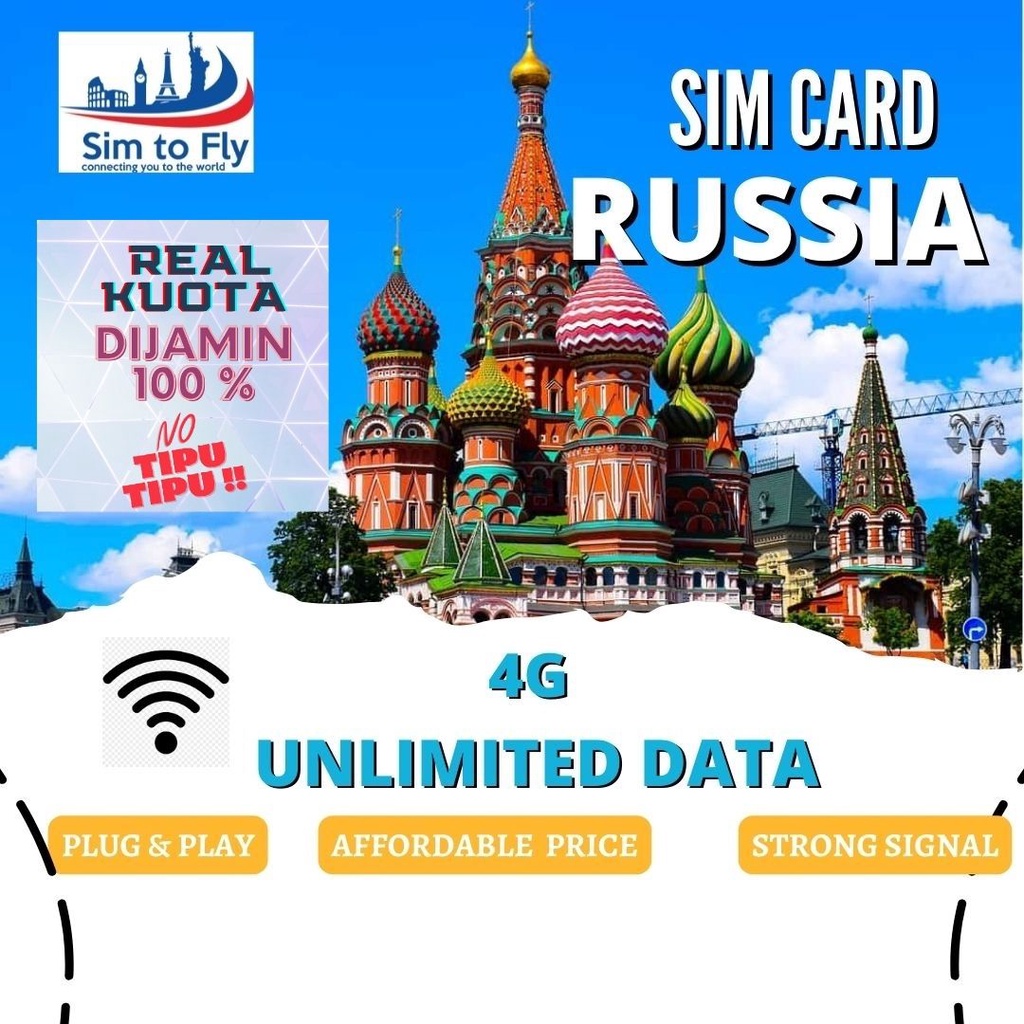 Sim Card Rusia 10 Days Unlimited Data ( Simcard Rusia )