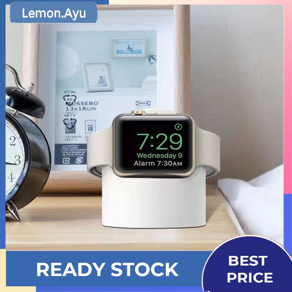 Stand bracket Charger Bahan Silikon untuk Apple Watch 3 5 SE 7 4 2 6 1