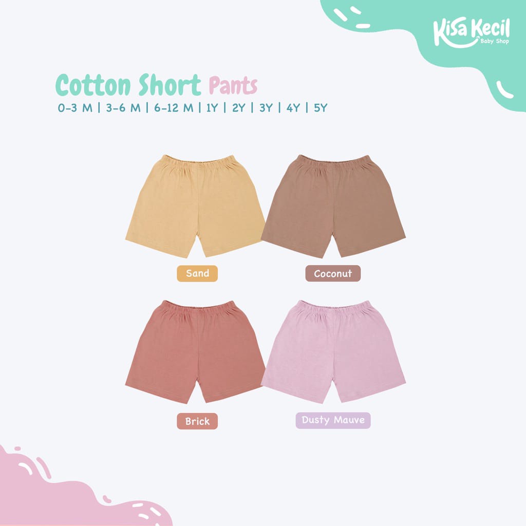 Booyah Baby &amp; Kids / Kisa Kecil Celana Anak - Cotton Short Pants (1-6 Tahun) Celana Kasual Anak Casual Short Pants