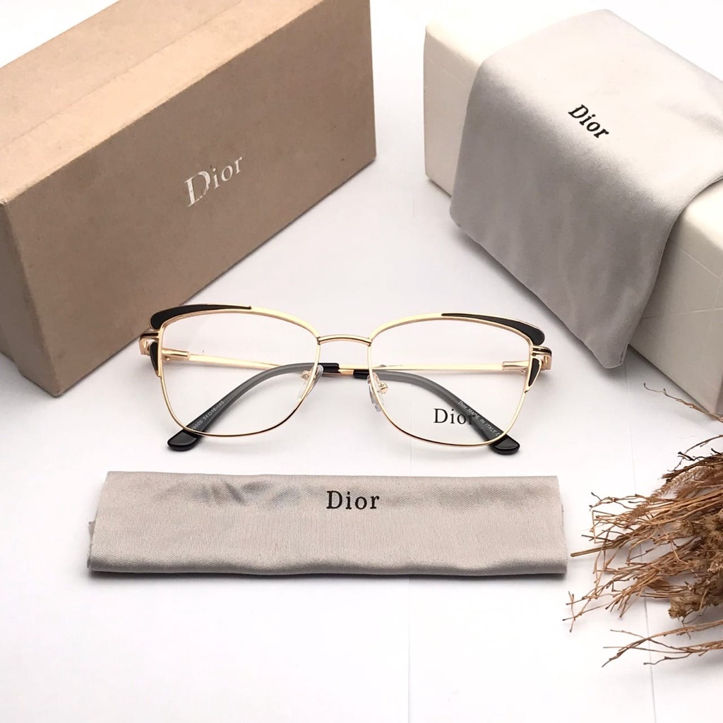 KACAMATA DIOR SEMI CAT EYE 9018 BISA GANTI LENS ANTI RADIASI BLURAY PHOTOCROMIC