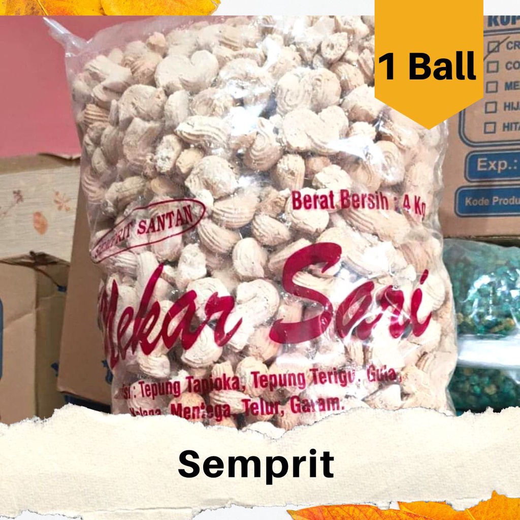 

Semprit Sagu 1 BALL ( 4 KG )/ Semprit S/ Snack Kiloan Murah / RT86SBY