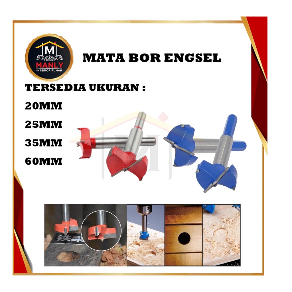 Mata Bor Kayu 60 MM / Mata Bor engsel 26 &amp; 35 MM / Mata Bor Kunci  20 MM