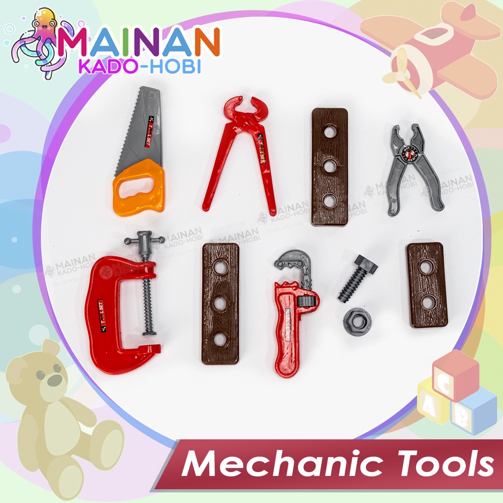 MAINAN ANAK MOTORIK MECHANIC TOOLS SET BOX ALAT KONSTRUKSI MEKANIK