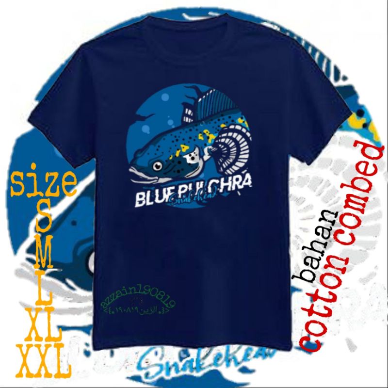 kaos anak channa blue pulchra/snakehead/andrao/stewarti/limbata/auranti/maru/pulchra/barca/marulioid