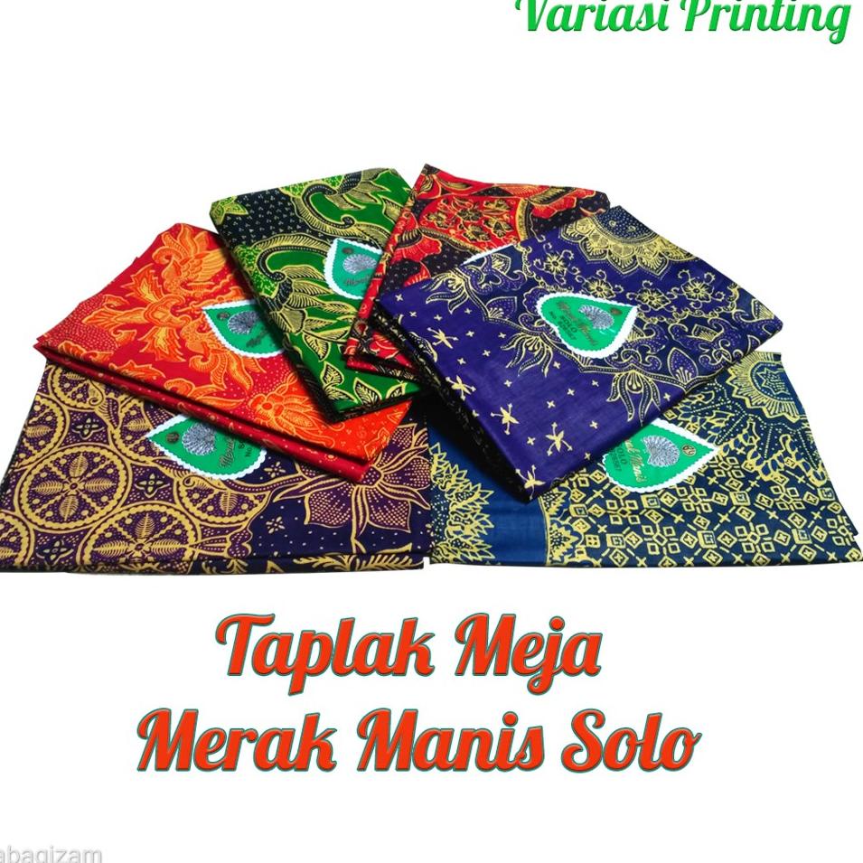 (S-G2G-☎) Taplak meja batik Merak manis solo Printing dan Jumputan Taplak meja tamu sekolah kantor d