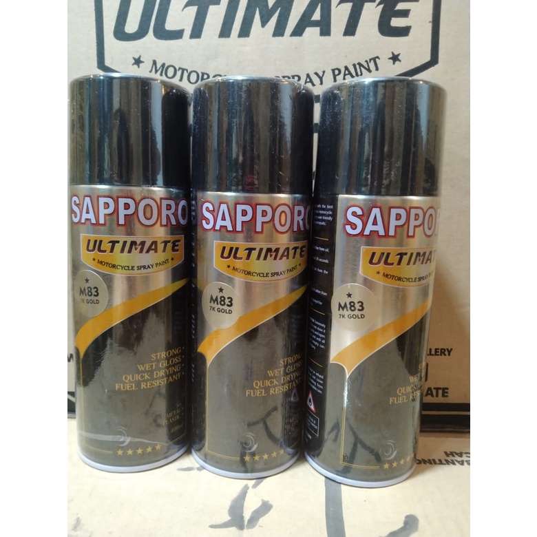 cat spray pilok pilox cat semprot sapporo ultimate saporo m83 7k gold gold semi doff 400ml