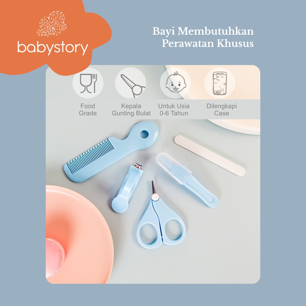 Baby Nail and hair kit 5 in 1 baby care kit sisir bayi gunting kuku bayi