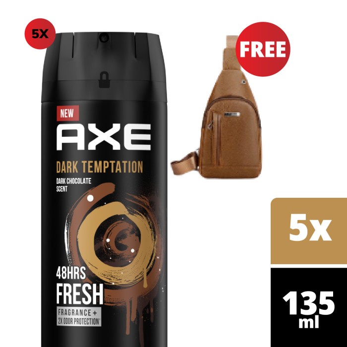 AXE DEODORANT BODY SPRAY PARFUM PRIA DARK TEMPTATION 135ML - ISI 5