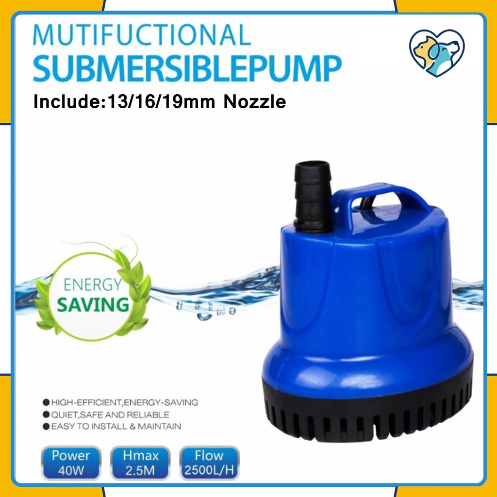 3500L/H Submersible Water Pump Pompa Air Celup Aquarium Kolam Ikan