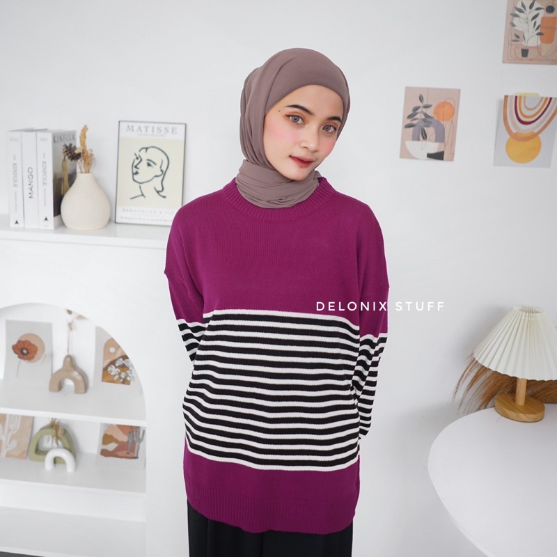 DELONIX | Fanza stripe knit sweater