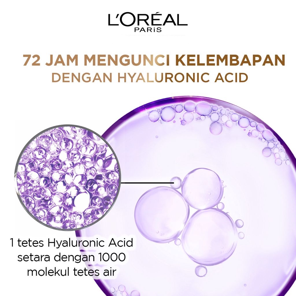 L’Oréal Paris ELSEVE Hyaluron Moisture Shampoo - Conditioner 280 ml - Hydra Filling Night Cream 150 ml (Hyaluronic Acid 72 Jam Mengunci Hidrasi Rambut) | LOREAL - TnT Beauty Shop