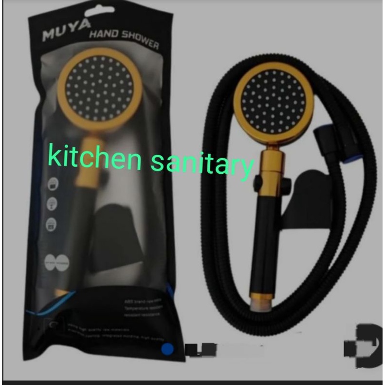 Promo Hand shower bulat black gold / Shower kamar mandi hitam emas