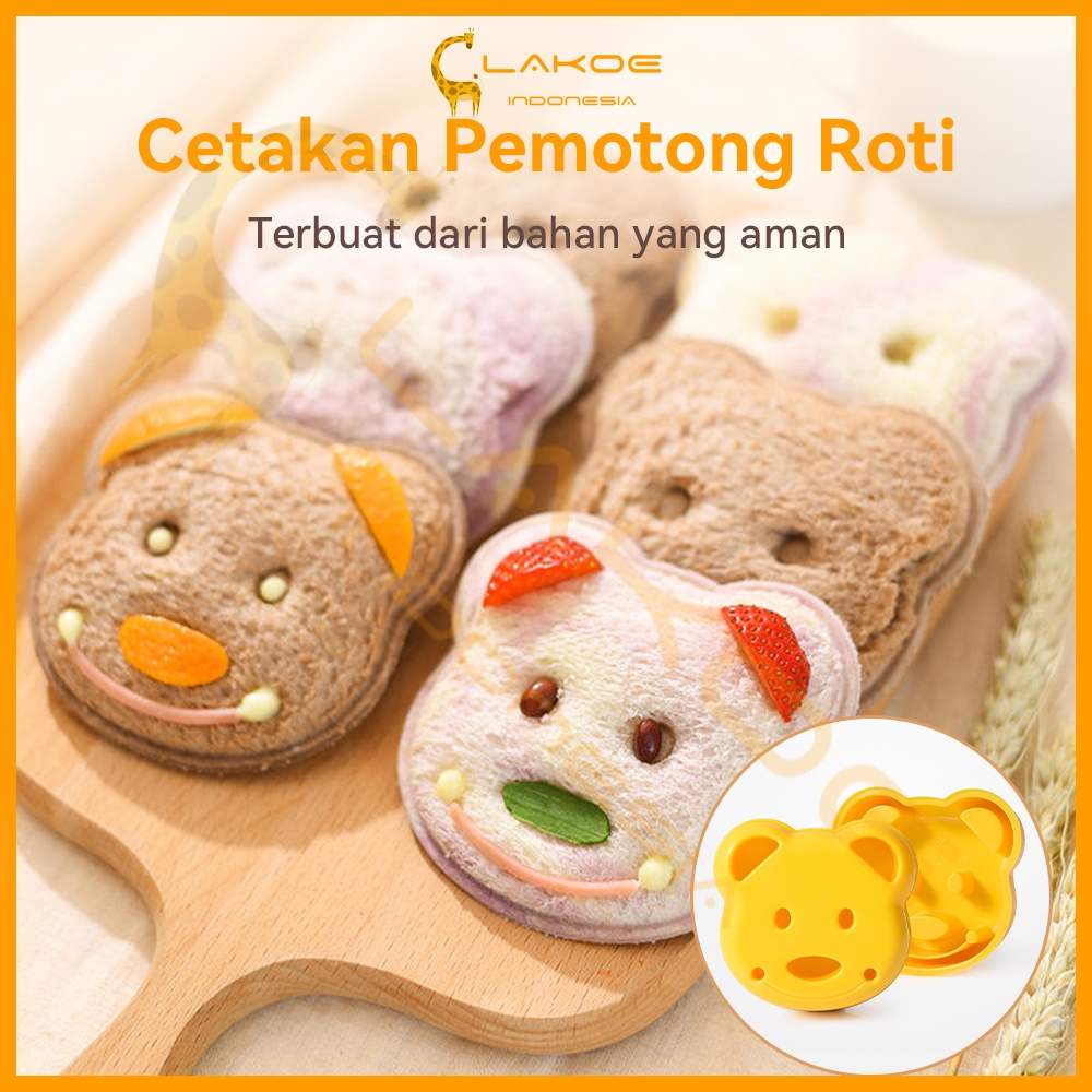 Cetakan sandwich Mold bentuk beruang cetakan nasi bento